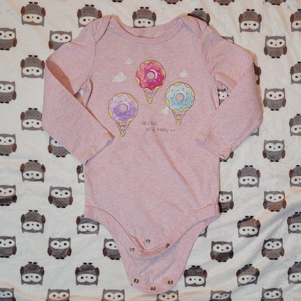 $1 | 18-24m | "Donut Balloon" Long Sleeved Bodysuit/Onesie